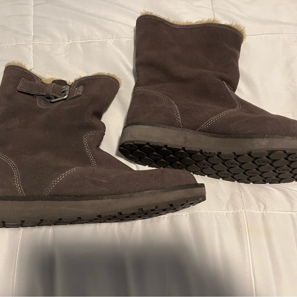 Boden sherpa lined suede boots